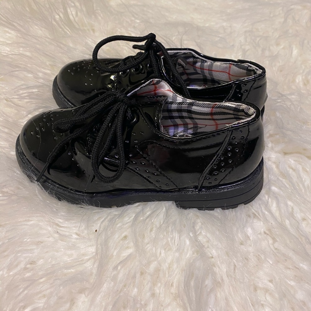 Kids toddler Oxford patent leather Dress Loafer